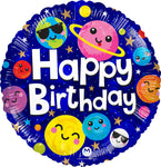 Happy Birthday Orbit 17" Balloon