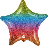 Primary Ombré Crackled Star 17" Balloon