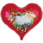 Jelly Heart - Ornate Flower Card 14" Foil