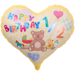 Jelly Heart - Half Birthday Toy Box Yellow 14" Foil
