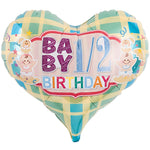 Jelly Heart - Half Birthday Tartan Green 14" Foil