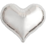 Jelly Heart - Metallic Silver 14" Foil