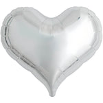 Jelly Heart - Metallic Silver 25" Foil