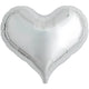 Jelly Heart - Metallic Silver 25" Foil