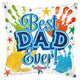 Best Dad Baby Hands Holographic 18" Foil