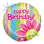 Citrus Garden Birthday Holographic 18" Balloon