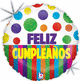 Cumpleaños Polka/Stripes 18" Balloon