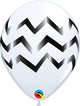 Chevron Stripes - White 11″ Latex Balloons (50 count)