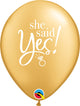 She Said Yes 11″ Latex Balloons (50 count)