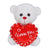 7" I Love You White Bear Plush