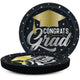 Star & Caps Graduation Ensemble Round Dinner Plates (8 Pk) 9"