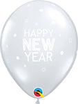New Year Sparkle/Dots - Clear 11″ Latex Balloons (50 count)