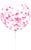 Pink Confetti with ribbon 17″ Latex Balloons (3 count)
