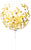 Gold Confetti with ribbon 17″ Latex Balloons (3 count)