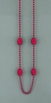 36" Football Bead Necklace-Red