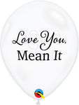 Simply Love You, Mean It Clear 11″ Latex Balloons (50 count)