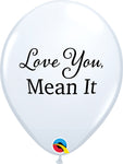 Simply Love, Mean It White 11″ Latex Balloons (50 count)