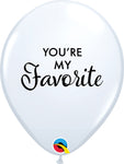 Simply You're My Favorite White 11″ Latex Balloons (50 count)