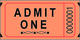 Single Ticket Roll - Orange