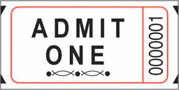 Single Ticket Roll - Admit One - White