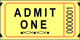 Single Ticket Roll - Yellow