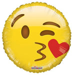 Happy Face Kiss 9″ Balloon (requires heat-sealing) (10 count)