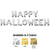 Happy Halloween - Anagram Letters Kit (air-fill Only) White Gold 16″ Balloons