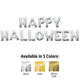 Happy Halloween - Anagram Letters Kit (air-fill Only) Silver 16″ Balloons