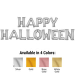 Happy Halloween - Anagram Letters Kit Silver 34″ Balloons