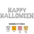 Happy Halloween - Anagram Letters Kit White Gold 34″ Balloons