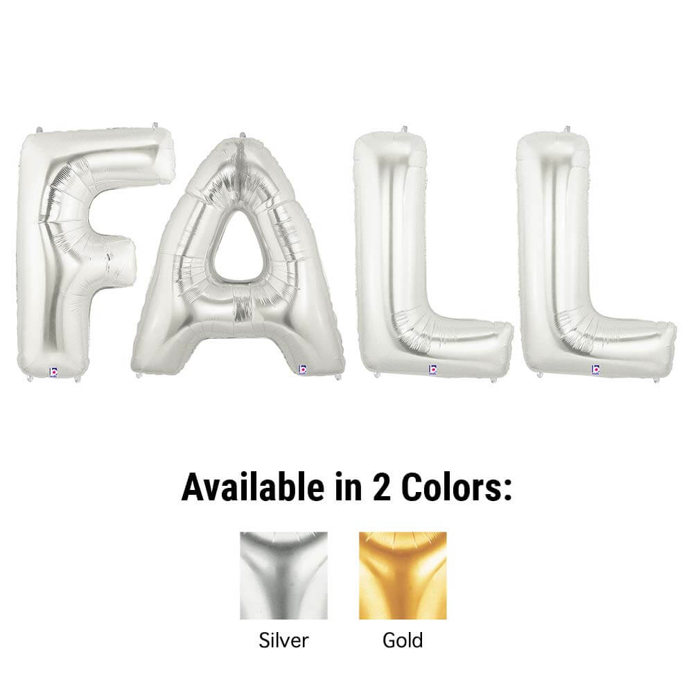 Fall - Megaloon Letters Kit Silver 40″ Balloons – instaballoons Wholesale