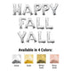 Happy Fall Yall - Anagram Letters Kit (air-fill Only) White Gold 16″ Balloons