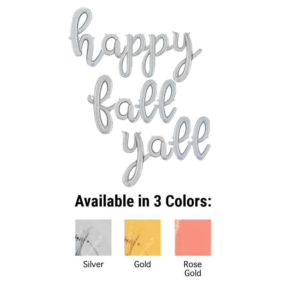 Happy Fall Yall - Betallic Script Letters Kit (air-fill Only) Silver ...