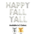 Happy Fall Yall - Megaloon Letters Kit Silver 40″ Balloons
