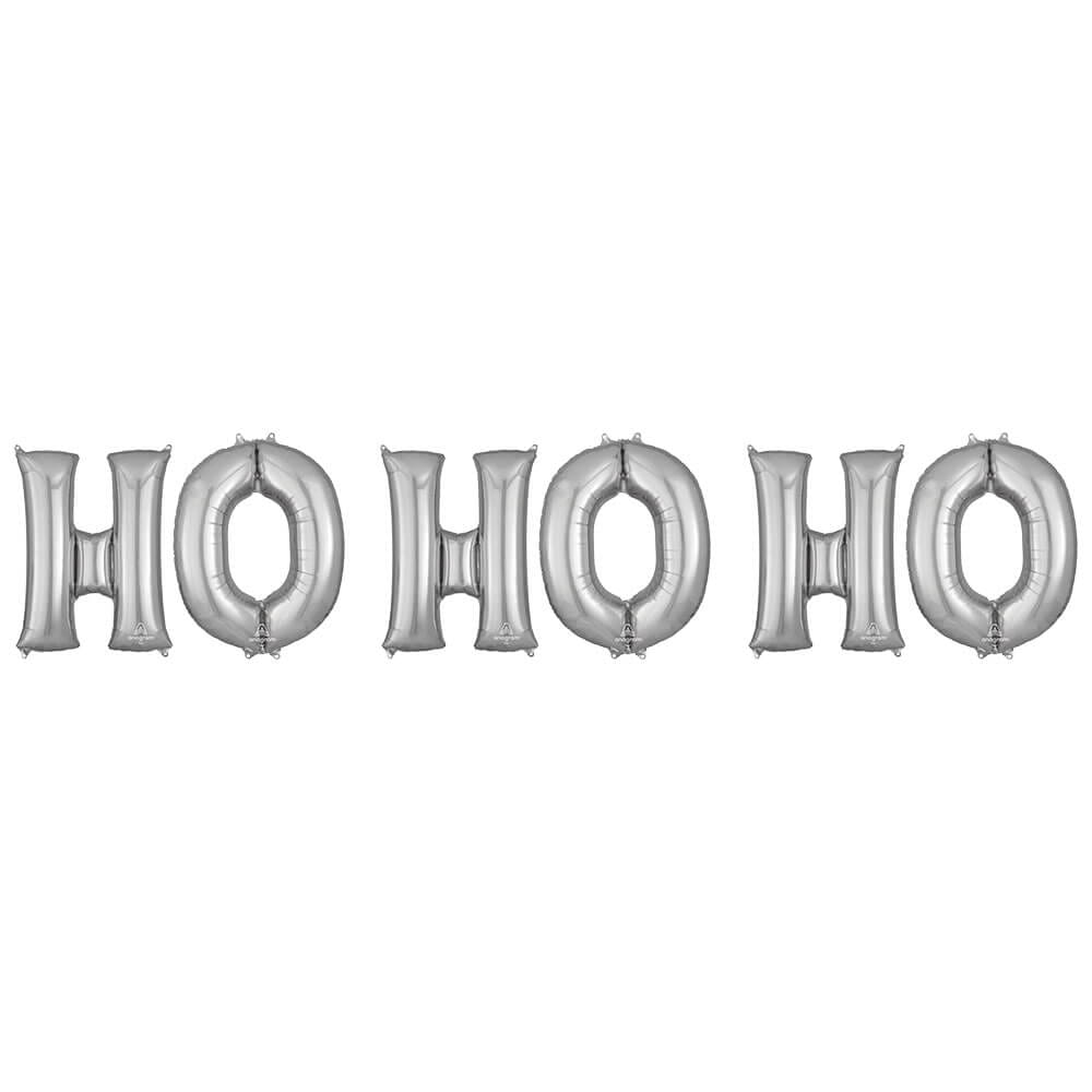 Ho Ho Ho - Anagram Letters Kit White Gold 34″ Balloons – instaballoons ...