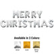 Merry Christmas - Anagram Letters Kit (air-fill Only) Silver 16″ Balloons