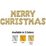 Merry Christmas - Anagram Letters Kit Silver 34″ Balloons