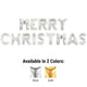 Merry Christmas - Megaloon Letters Kit Silver 40″ Balloons