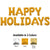 Happy Holidays - Anagram Letters Kit (air-fill Only) White Gold 16″ Balloons