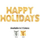 Happy Holidays - Megaloon Letters Kit Silver 40″ Balloons