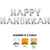 Happy Hanukkah - Anagram Letters Kit (air-fill Only) White Gold 16″ Balloons