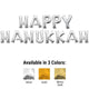 Happy Hanukkah - Anagram Letters Kit (air-fill Only) White Gold 16″ Balloons