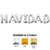 Navidad - Anagram Letters Kit (air-fill Only) White Gold 16″ Balloons