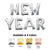 New Year - Anagram Letters Kit (air-fill Only) Silver 16″ Balloons