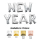 New Year - Anagram Letters Kit (air-fill Only) Silver 16″ Balloons