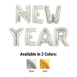 New Year - Megaloon Letters Kit Silver 40″ Balloons