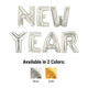 New Year - Megaloon Letters Kit Silver 40″ Balloons