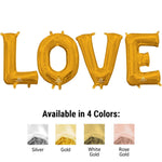 Love - Anagram Letters Kit (air-fill Only) Rose Gold 16″ Balloons