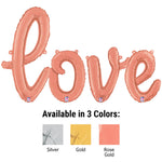 Love - Betallic Script Letters Kit (air-fill Only) Gold (4 count)