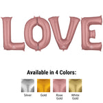 Love - Anagram Letters Kit White Gold 34″ Balloons